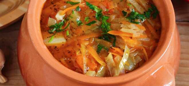 Щи из квашеной капустой